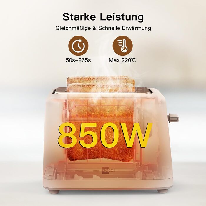 Тостер aeco toastlab Elite на 2 тости, з підставкою для булочок, широкі слоти, 6 рівнів підсмажування, 10 програм, 850W, LCD-дисплей, функція підйому, розморожування, піддон для крихт (MAX)