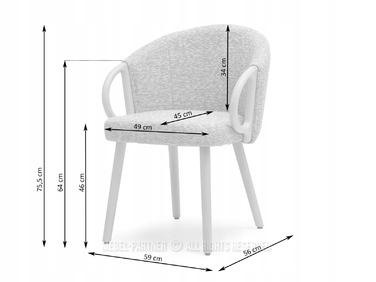 Стілець Mebel-Partner, тканина, бежевий, 1 шт.
