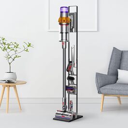 Підставка для пилососа Ecooe сумісна з Dyson V15s/V15/V12/V11/V10/V8/V7/V6, універсальна стійка-органайзер для аксесуарів, покращена модель, чорна