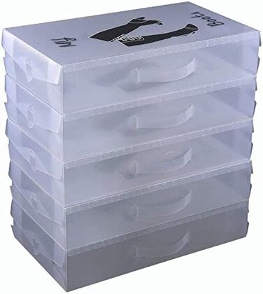Коробка для зберігання взуття Loywe 52x30x11 см, для чобіт, прозора