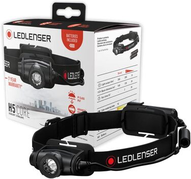 Налобний ліхтар Ledlenser H5 Core, 350 люмен, IP67, фокусування, на батарейках AA, дальність 160 м