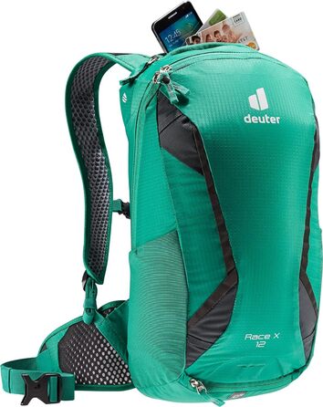 Велосипедний рюкзак Deuter Race X 12 л, кольори fern-graphite