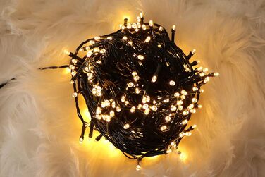 Гірлянда Gartenpirat 960 LED, тепле біле/бурштинове світло, для вулиці, 76 м, зелений кабель, таймер, пульт, режими, диммер