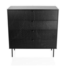 Комод KARBY K 90x40x95 см 4 шухляди чорний hjh LIVING