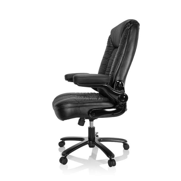 Надміцне крісло / офісне крісло INSTRUCTOR III XXL Шкіра чорна hjh OFFICE