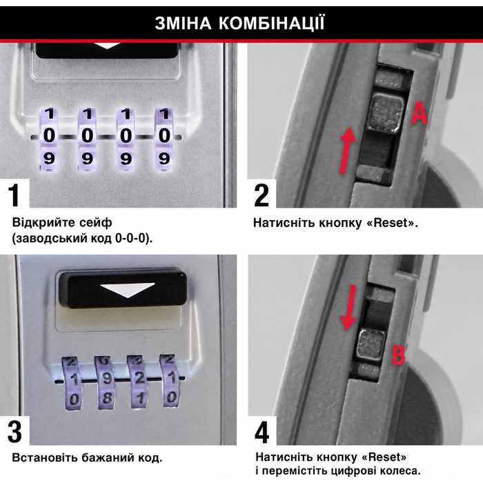 Сейф для ключів Master Lock з підсвічуванням кодових коліс, настінний вуличний ключ-бокс (12.6 x 7.2 x 5.2 см)