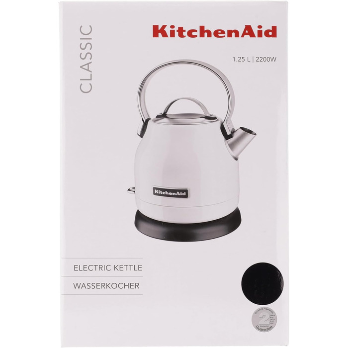 Електрочайник KitchenAid 5KEK1222EOB, 1.25 л, онікс чорний