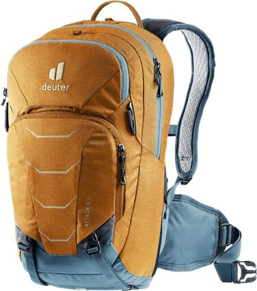 Дитячий рюкзак Deuter Attack 8 Jr з протектором, 8 л, кориця-блакитний, унісекс