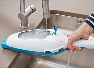 Парова швабра Black+Decker FSM13E5 1300Вт 5-в-1, знімна ручка, набір насадок, пароочисник для підлоги та килимів