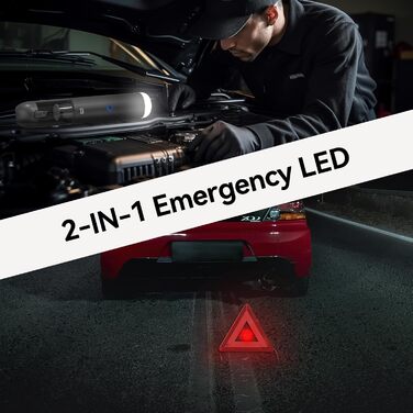 Minthouz портативний автомобільний пилосос 3-в-1, бездротовий ручний пилосос 17000Па, 120Вт, з підсвічуванням і функцією повітродува, для авто, дому, клавіатури, чорний-сірий