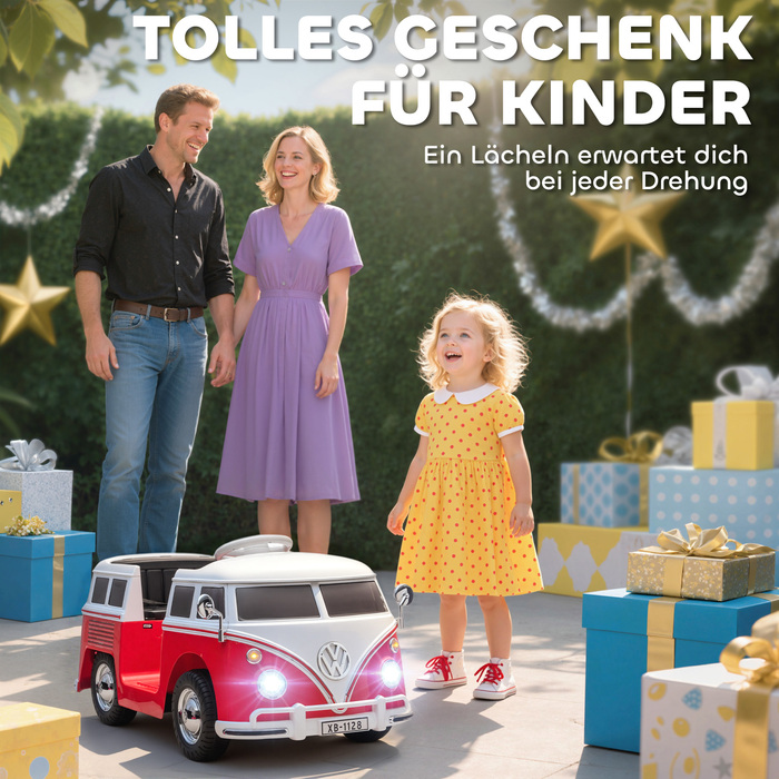 Електромобіль для дітей Kinder, 12V, з MP3, подвійним мотором, звуком клаксоном, плавним стартом, розміри 89x49x41,5 см, червоний