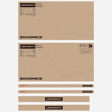 Електричний письмовий стіл SONGMICS 60×120 см, регульований по висоті, подвійний мотор, пам'ять на 4 положення, захист від зіткнень, вінтажний коричневий-чорний