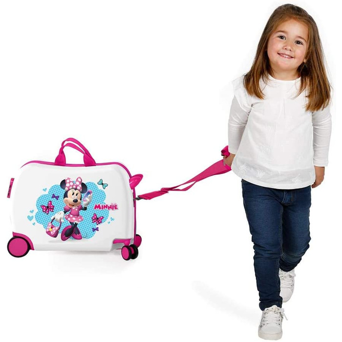 Дитяча валіза Disney Minnie Mouse 34л, ABS, комбінований замок, 4 колеса, багатобарвна, ручна поклажа