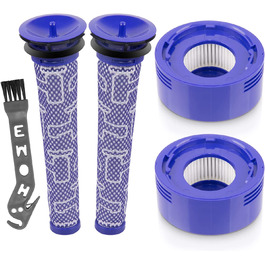 Фільтр для пилососа Dyson V8/V7/V8+ Absolute Animal, 2 передфільтри та 2 HEPA-фільтри, заміна DY-96566101, DY-96747801