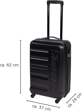Набір валіз Slazenger 2/3 шт. – жорсткі дорожні валізи ABS з 360° колесами та кодовим замком, чорний колір