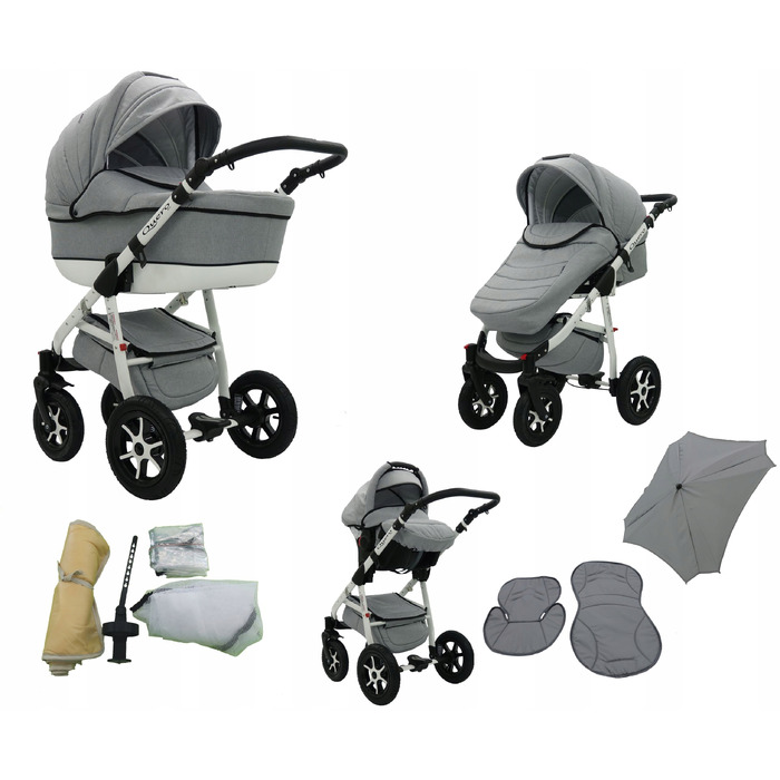 Багатофункціональний візок Karex 3в1 (алюмінієвий) з люлькою та прогулянковою частиною