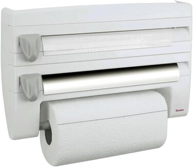 Тримач для кухонних рулонів Metaltex 4-в-1, білий, 39x10x25 см