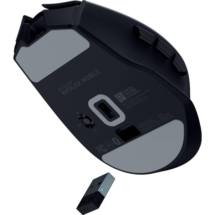 Бездротова ігрова миша Razer Basilisk Mobile AI Prompt Master, сенсор Focus X 18K, три режими підключення, перемикачі Gen-3, чорна