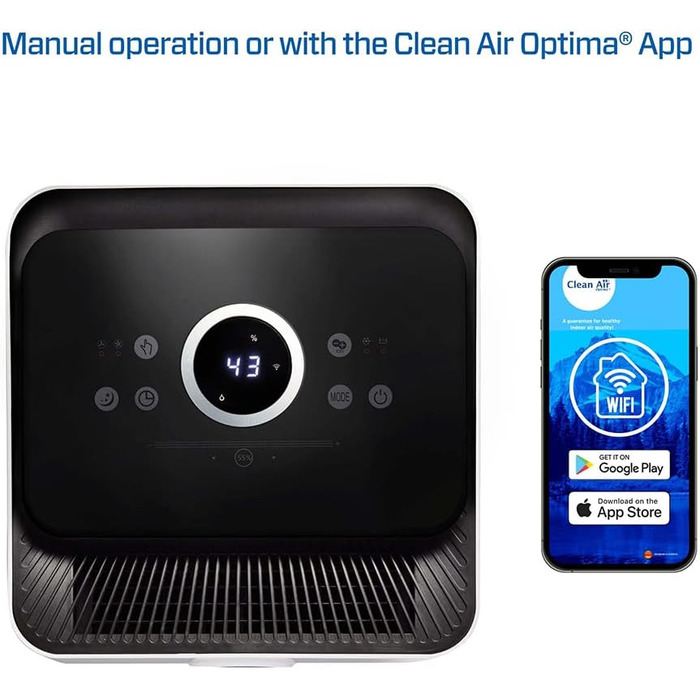 Осушувач-повітряочисник Clean Air Optima CA-704 SMART з HEPA-фільтром та UV-C лампою (10л/добу, до 40м²)