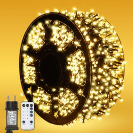 Світлодіодна гірлянда MAGGIFT Cluster 20м, 1000 LED, теплий білий колір, водонепроникна для вулиці та дому, з пультом, таймером та 8 режимами освітлення