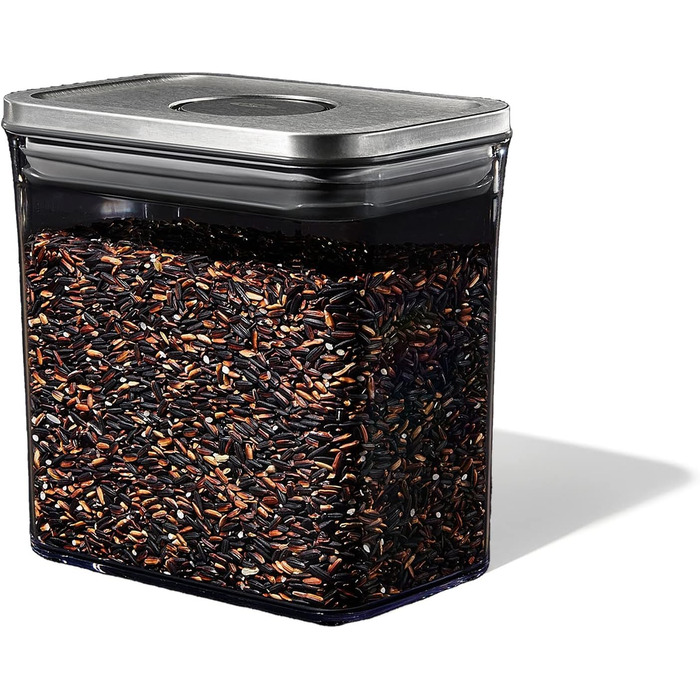 OXO SteeL прямокутний контейнер для зберігання продуктів 1,6 л, герметичний, із кришкою, нержавіюча сталь