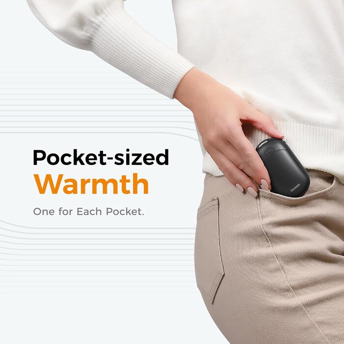 Електричні грілки для рук OCOOPA 2 шт. з магнітом, 5000mAh, 3 режими нагріву, компактні, для рукавичок, зими