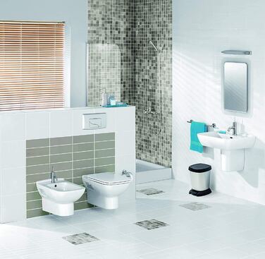 Смітник Rotho Paso 6 л для ванної з кришкою, пластик, BPA-free, carbonmetallic