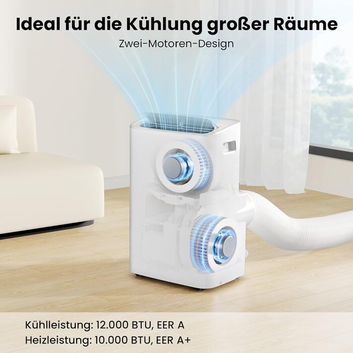 Мобільний кондиціонер Comfee Breezy Cool Pro 2.0 7000 BTU/2.0kW з Wi-Fi, охолодження, вентиляція, осушення - до 68 м³