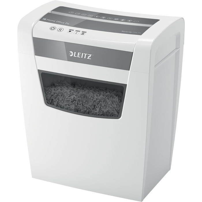 Шредер Leitz IQ Home Office для офісу та дому, 10 аркушів, 23 літри, білий