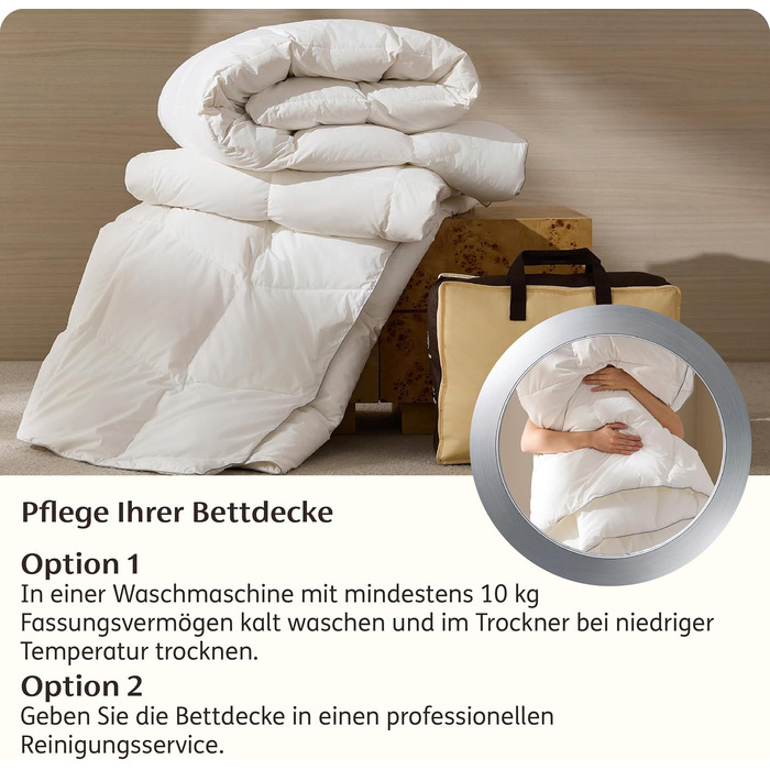 Зимова ковдра BEDSURE з пуху та пера, тепла біла ковдра для зими, 135x200 см