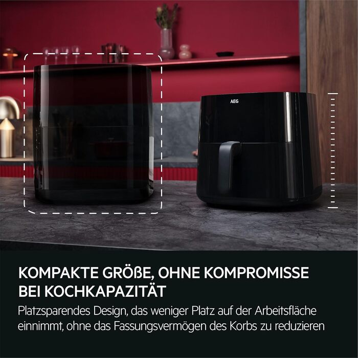Аерофритюрниця AEG AAF7B Heissluftfritteuse 7000 Serie 6000, 3.3 л, чорна