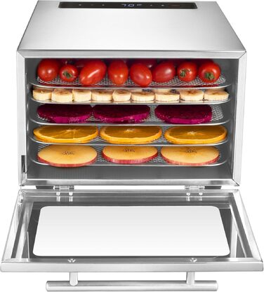 Сушарка для овочів та фруктів GASTROBACK Mini Professional срібляста (46604) - компактна, 400 Вт, нержавіюча сталь