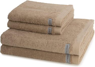 Набір рушників Ross Uni-Walk Sinfonie 4009, 4 шт, колір горіх, 2×50x100 см, 2×70x140 см