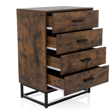 Сервант / комод VINSTRA 60x38,5x83,3 см 4 шухляди коричневий hjh LIVING