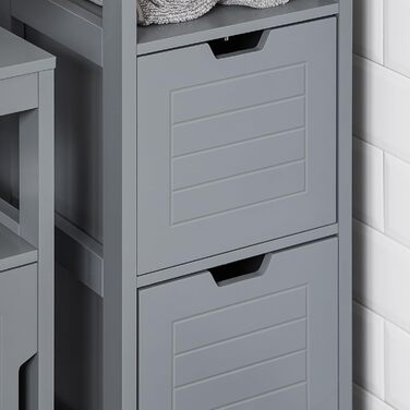 Тумба для ванної SoBuy FRG127-SG, темно-сіра, з ніжками, 30x90x30 см