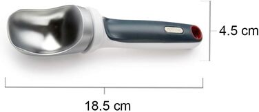 Ложка для морозива Zyliss E980087, 18.5 см, сіра - для морозива, джелато, сорбету, пюре, 5 років гарантії