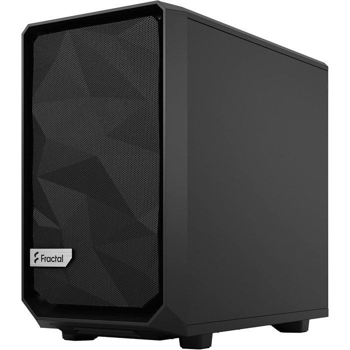 Корпус Fractal Design Meshify 2 Nano Black TG Dark Tint, скляна панель, чорний, компактний формат, для ігрового ПК