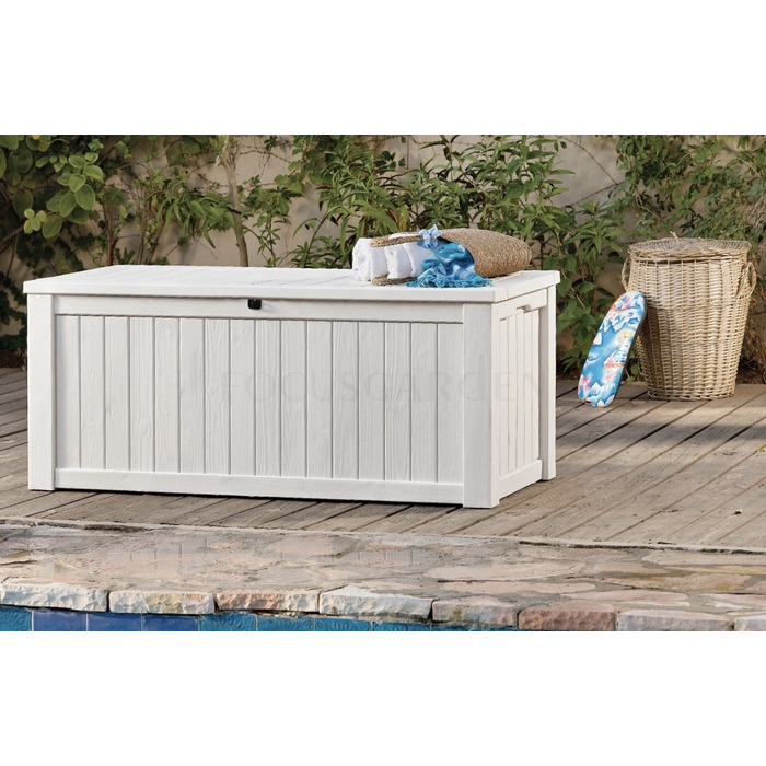 Садова скриня Keter Rockwood Storage Box 570 л, кремова