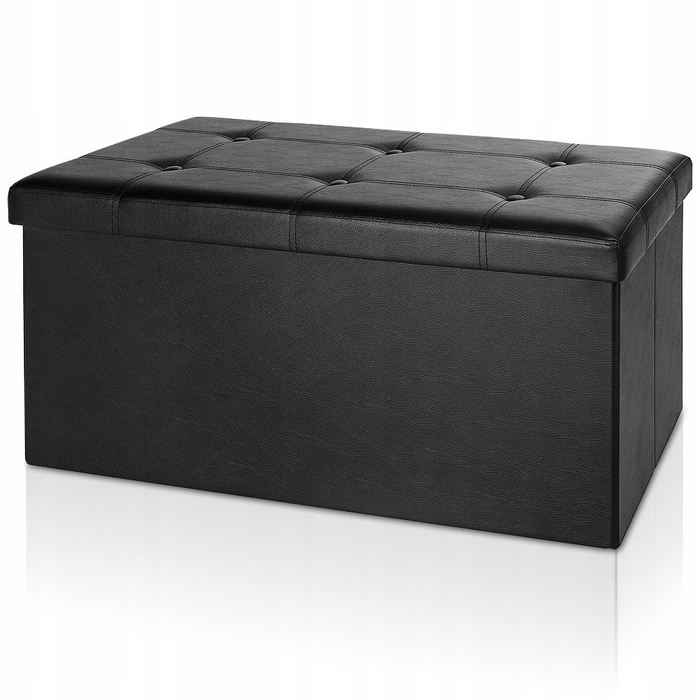 Оббитий пуф Wide Decor, чорний