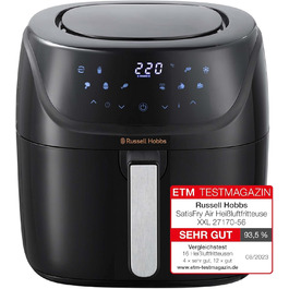 Фритюрниця Russell Hobbs SatisFry XXL 8л Rapid AirFryer: 7 функцій, 10 програм, без олії, гриль, випічка, смаження