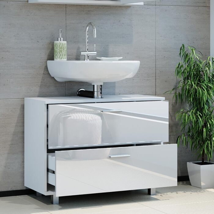Тумба під умивальник Vicco Ilias, білий глянець, 80.2x60.8 см