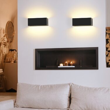 Світильник LED Homefire настінний 5W чорний, внутрішній, з регульованим променем, тепле біле світло 3000K для спальні, вітальні, коридору, сходів