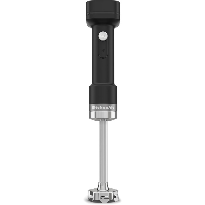 Блендер заглибний KitchenAid Go Cordless з акумулятором, 1л, чорний (матова чорна поверхня), з насадкою-міксером та подрібнювачем, нержавіюча сталь, захист від подряпин