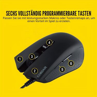 Ігрова миша Corsair Harpoon PRO RGB FPS/MOBA, оптична, дротова, чорна