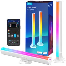 Розумна підсвітка для телевізора Govee RGBIC LED TV Lightbars з подвійними світлодіодами, для ТВ 45-70 дюймів, білий