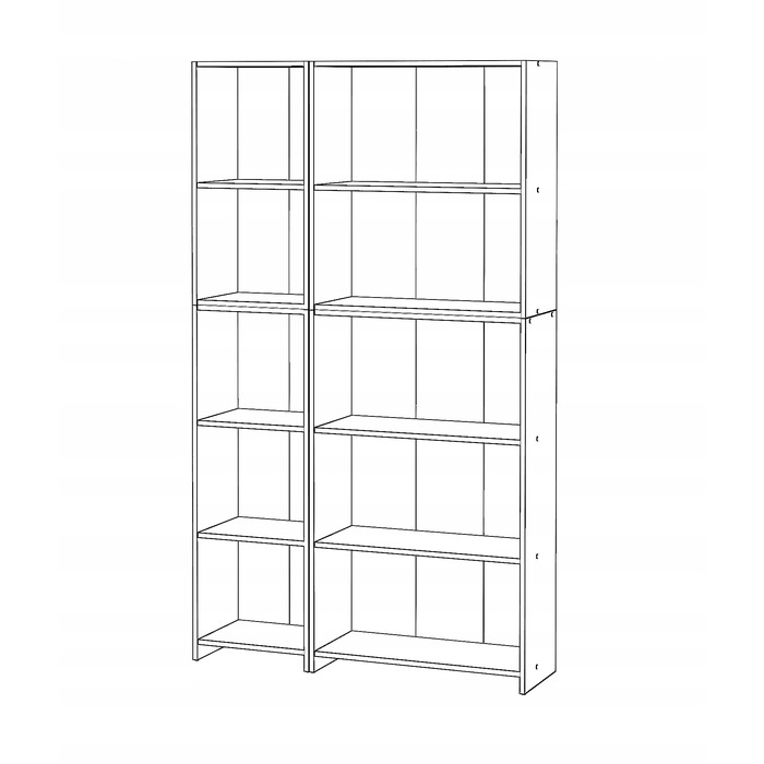 Стелаж Stiv-Meble 110 x 189,4 x 30,4 см, колір: дуб вотан