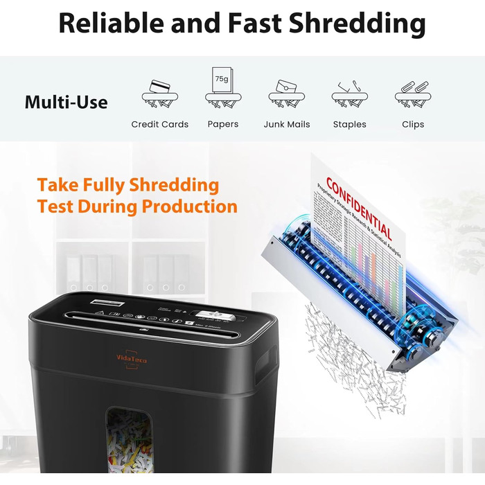 Шредер Fellowes Powershred 6 аркушів, знищувач документів з перехресним подрібненням (P-4), для офісу
