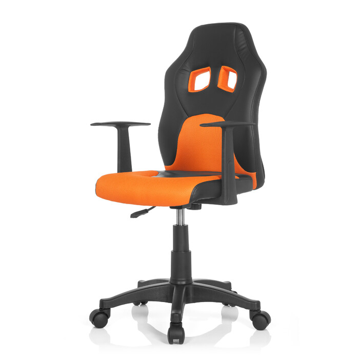 Дитячий письмовий стілець / дитяче крісло TEEN GAME AL чорний/помаранчевий hjh OFFICE