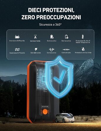 Пусковий пристрій (бустер) для автомобільного акумулятора AstroAI