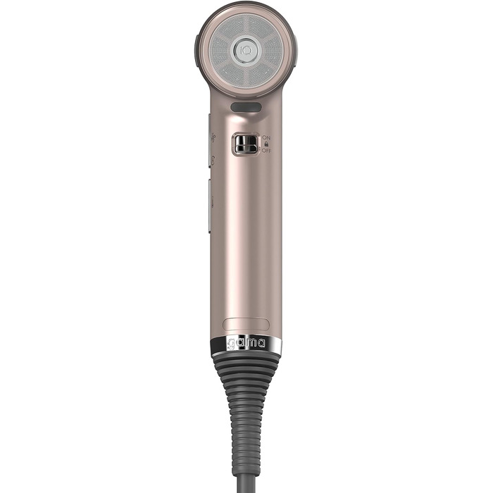 Професійний фен для волосся Gama Italy iQ1 Perfetto, Oxy-Active, автоочищення, 2 насадки та дифузор, ультралегкий 294 г, рожевий